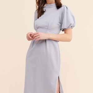 Caara (Free People) Fritz Dress in pale grey. NWT!